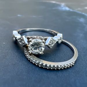 .5 carat Natural Diamond, 14k White Gold Engagement Ring